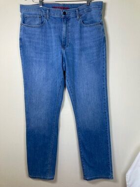 Lucky Brand 410 Athletic Straight Jeans 36x34 Light Wash Stretch Denim Men’s